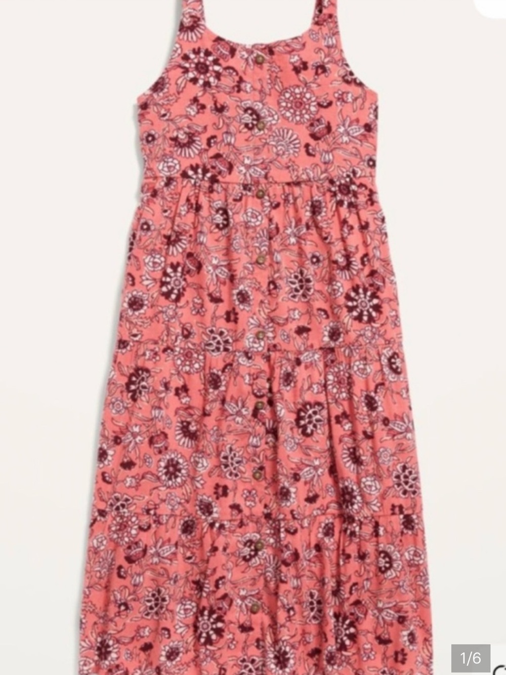 NWT Old Navy Pink Floral Tiered Dress